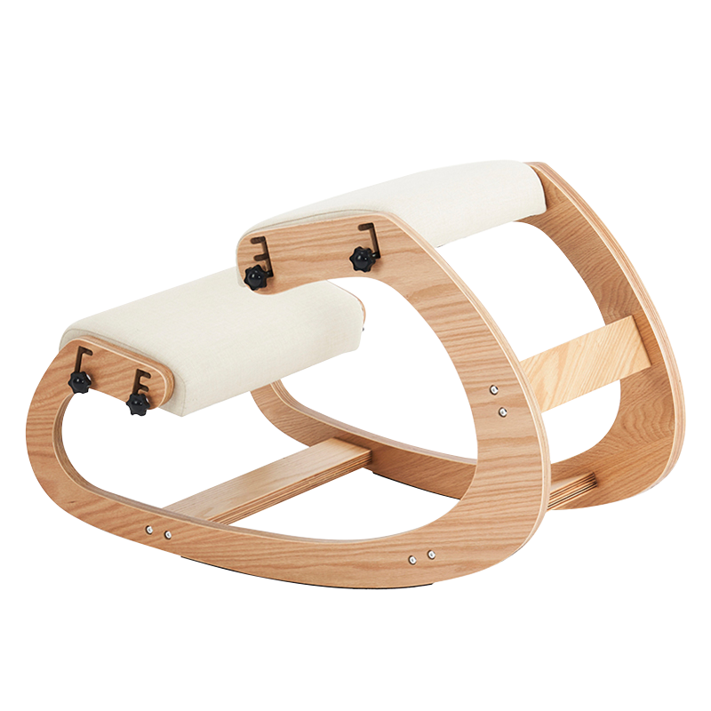 เก้าอี้สำนักงานนั่งคุกเข่าหุ้มเบาะสีเบจ(Y-C33)