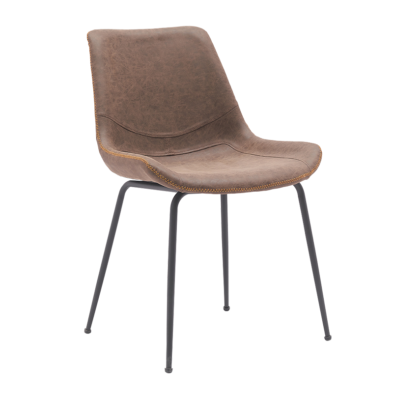 เก้าอี้ทานอาหารสำเนียงกลางขาโลหะสีน้ำตาล (Y-C12)