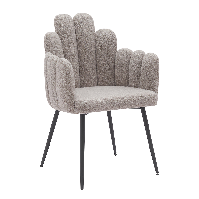 เก้าอี้ทานอาหารขาโลหะสีเทาดำ (Y-C14)