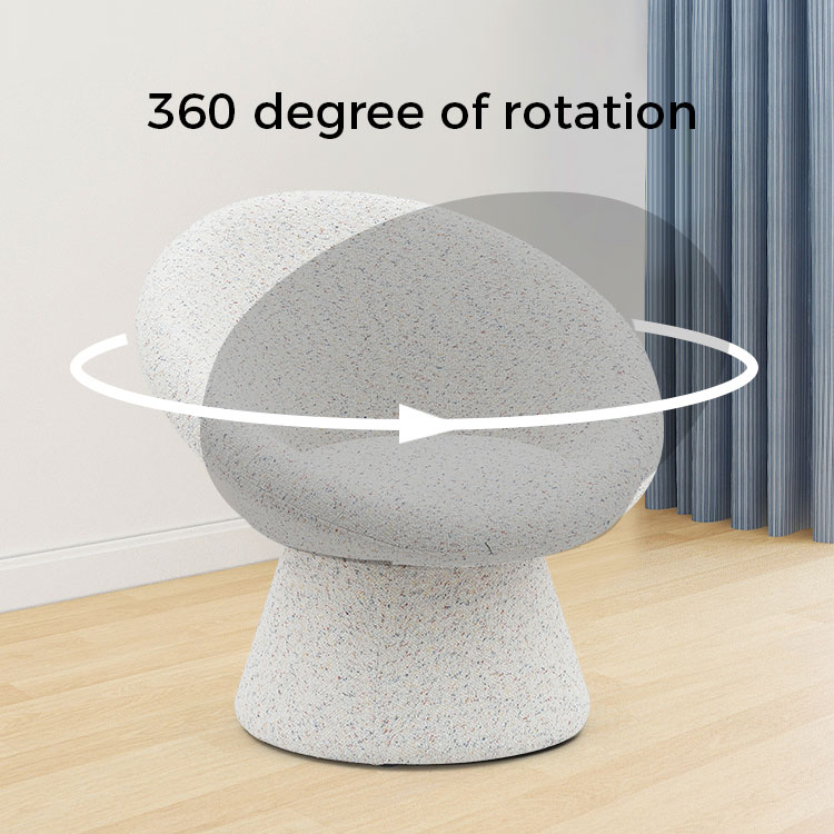 Nordic สีขาวผ้าขี้เกียจทรงกลมห้องนั่งเล่นเก้าอี้เดี่ยวที่นั่งโซฟา Accent Lounge เก้าอี้พนักพิง (GY-645)