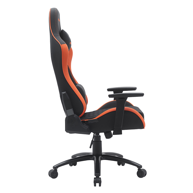 เก้าอี้เล่นเกมหมุนได้สีส้มทันสมัยพร้อมที่วางแขน 3D ปรับได้ (T-7122)