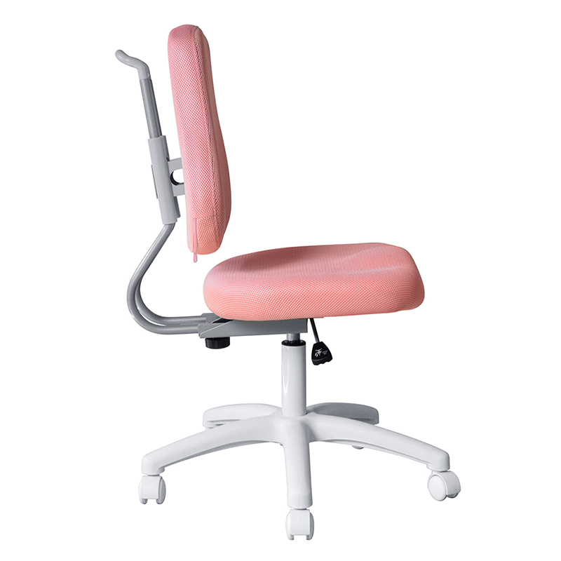 เก้าอี้ทำงานผ้าไม่มีแขนมีฐานไนลอน (M-6122) สีชมพู