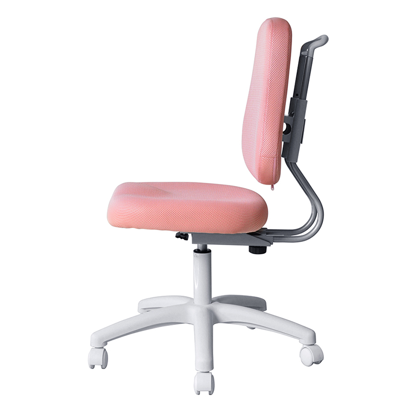 เก้าอี้ทำงานผ้าไม่มีแขนมีฐานไนลอน (M-6122) สีชมพู