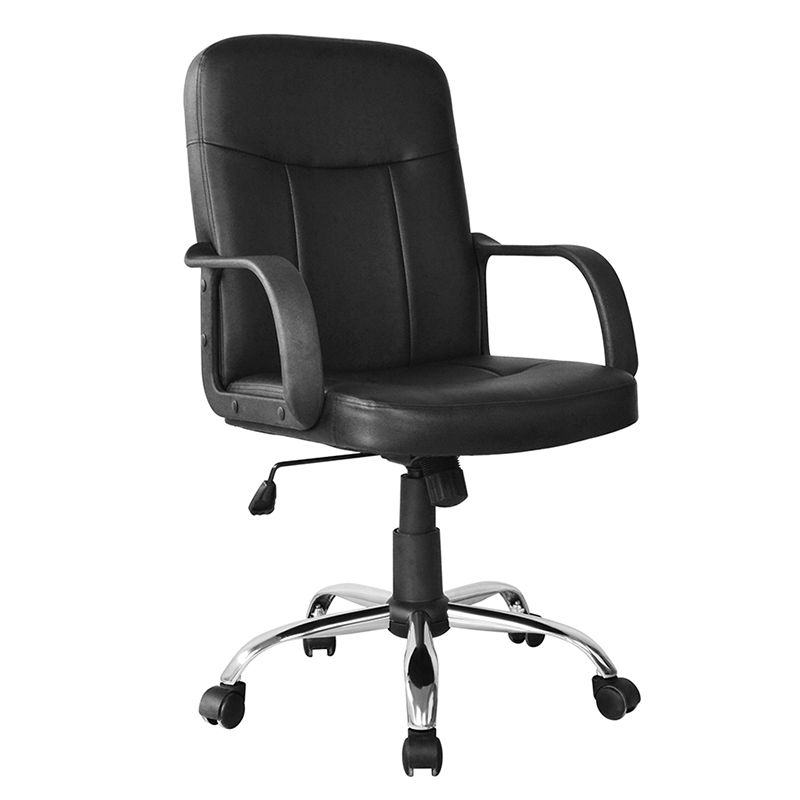 เก้าอี้สำนักงานที่เท้าแขน PP กลางหลังพร้อมฐานโครเมี่ยม (Y-2744)