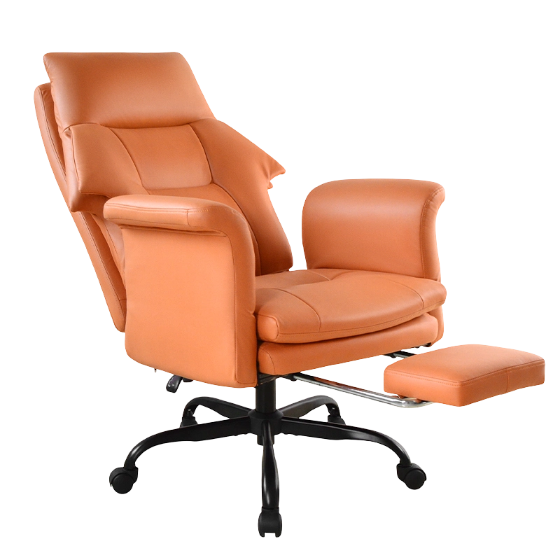 เก้าอี้สำนักงานเจ้านายที่เท้าแขนพลิกกลับด้านนอกสูงพร้อมที่วางเท้า (M-6145)