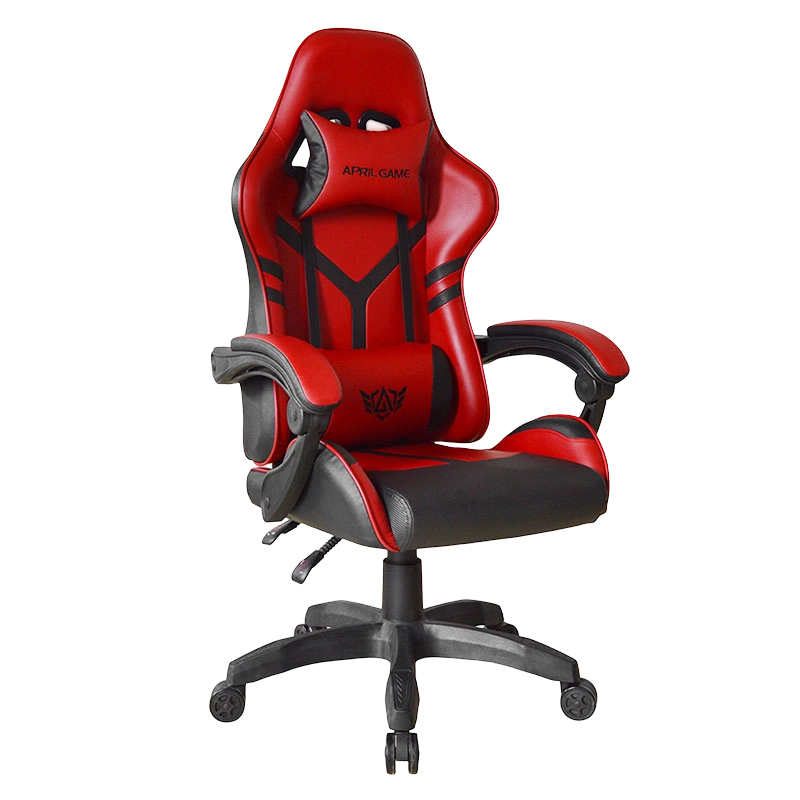 ปรับความสูงได้ Recliner ผ่อนคลายหนังคอมพิวเตอร์ Silla Gamer เก้าอี้สำหรับเล่นเกมพร้อมที่เท้าแขนปรับได้ (T-7125)