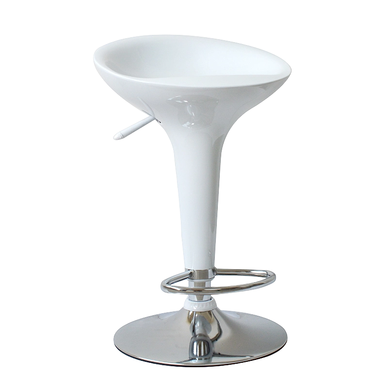 เก้าอี้สตูลบาร์หมุนได้พลาสติก ABS สีขาว (GY-901)